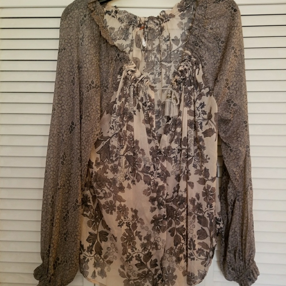 Sheer floral top
